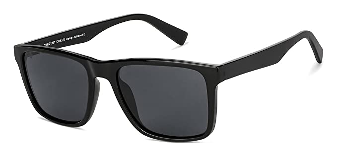 Vincent Chase Eyewear By Lenskart | Full Rim Wayfarer Branded Latest and Stylish Sunglasses | Polarized and 100% UV Protected | Men & Women | Large | VC S13973-Pack of 1