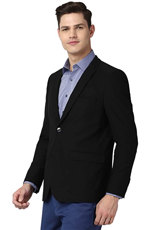 Peter England Men's Slim Fit Blazer (PIBZWNSPS32424_40_Purple, Wine_40) - Image 2