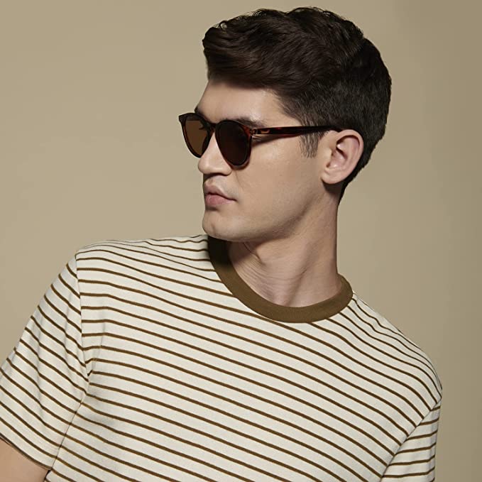 Vincent Chase Eyewear By Lenskart | Full Rim Round Branded Latest and Stylish Sunglasses | Polarized and 100% UV Protected | Men & Women | Large | VC S13972-Pack of 1 - Image 3